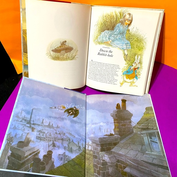 ALICE IN WONDERLAND & PETER PAN HARDCOVER CLASSIC BOOKS NWT BRIMAX 108p. - Picture 3 of 15